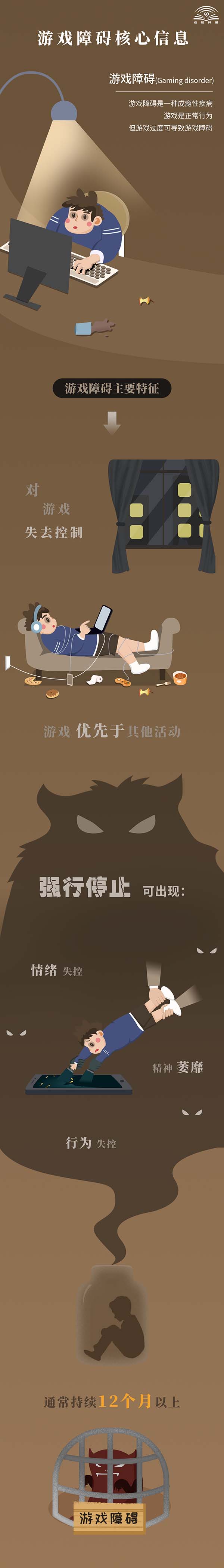 国家卫健委发布游戏障碍防治漫画